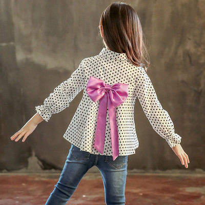 Cămașă modernă pentru copii cu panglică în două culori