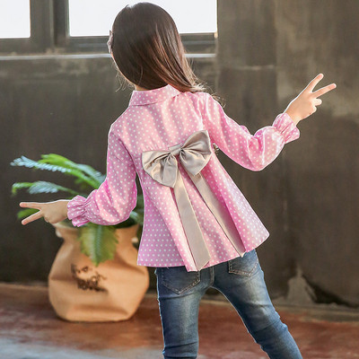 Cămașă modernă pentru copii cu panglică în două culori