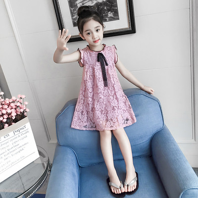 Rochie eleganta pentru copii cu dantela in doua culori