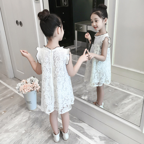 Rochie eleganta pentru copii cu dantela in doua culori