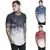 Tricou modern pentru bărbați în negru, roșu și albastru