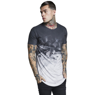 Tricou modern pentru bărbați în negru, roșu și albastru