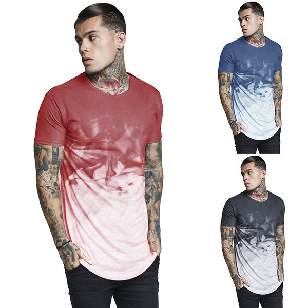 Tricou modern pentru bărbați în negru, roșu și albastru