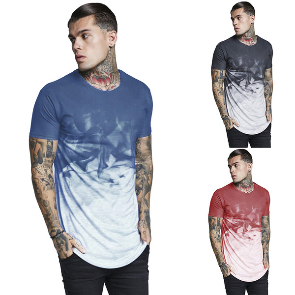 Tricou modern pentru bărbați în negru, roșu și albastru