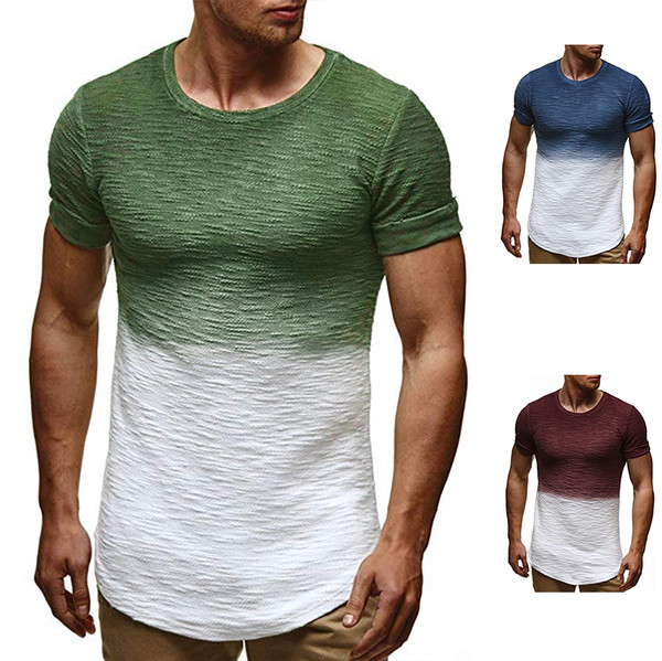 Tricou casual barbatesc cu maneca scurta in mai multe culori