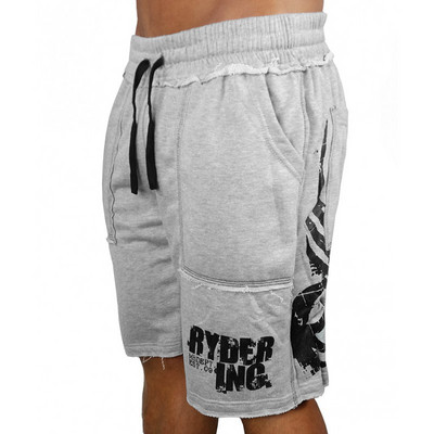 Pantaloni scurți moderni pentru bărbați cu aplicații și buzunare