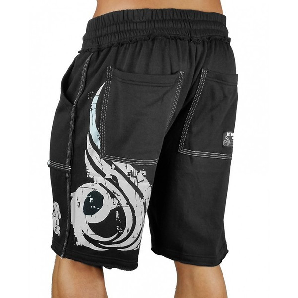 Pantaloni scurți moderni pentru bărbați cu aplicații și buzunare