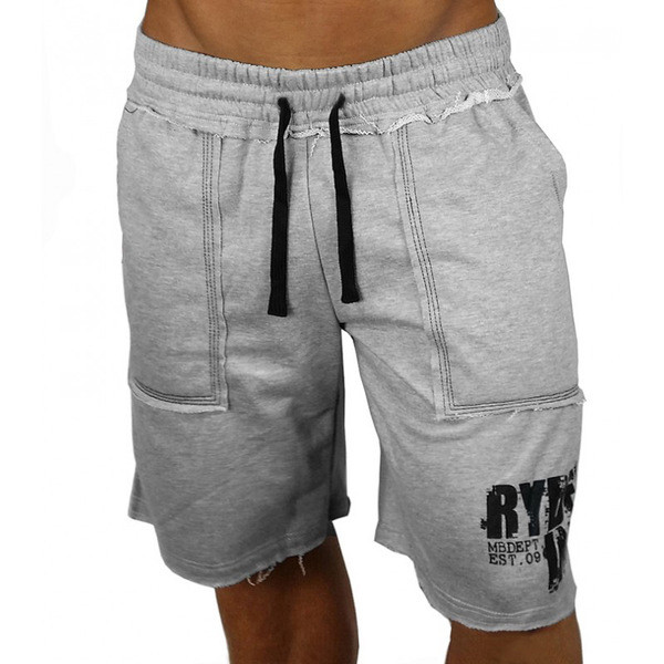 Pantaloni scurți moderni pentru bărbați cu aplicații și buzunare