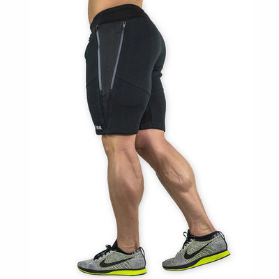 Pantaloni scurți casual pentru bărbați în trei culori cu inscripție și cravate