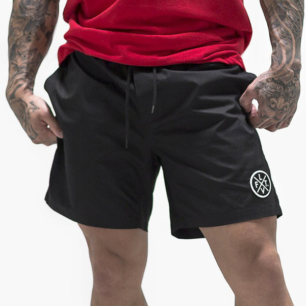 Alkalmi férfi rövidnadrág három színben emblémával