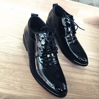 Pantofi eleganti pentru barbati cu sireturi in negru