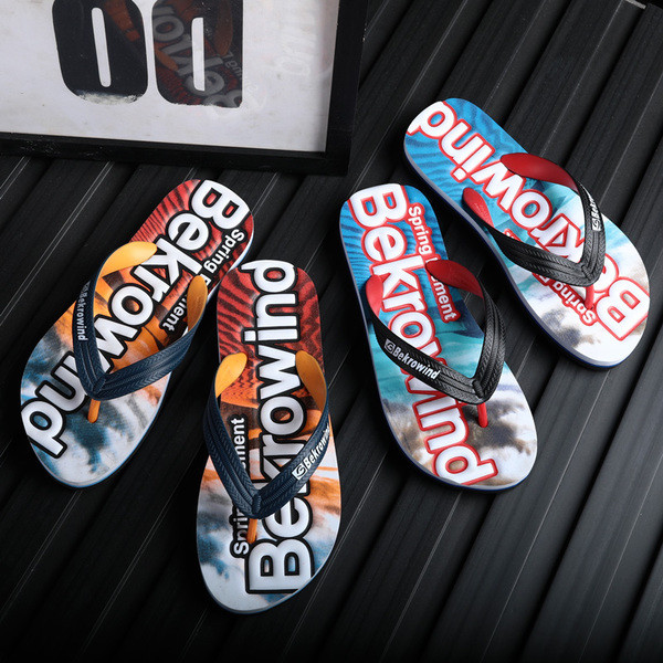 Papuci casual barbatesti in trei culori cu inscriptii