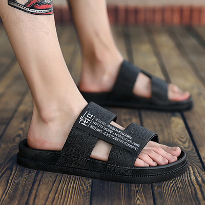 Ανδρικές  παντόφλες με επιγραφές σε τρία χρώματα