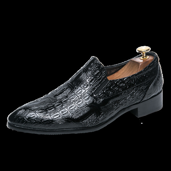 Elegáns férfi mokaszin eko bőrből, fekete színben