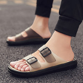 Alkalmi férfi papucs három színben, lapos talppal