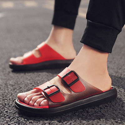 Alkalmi férfi papucs három színben, lapos talppal