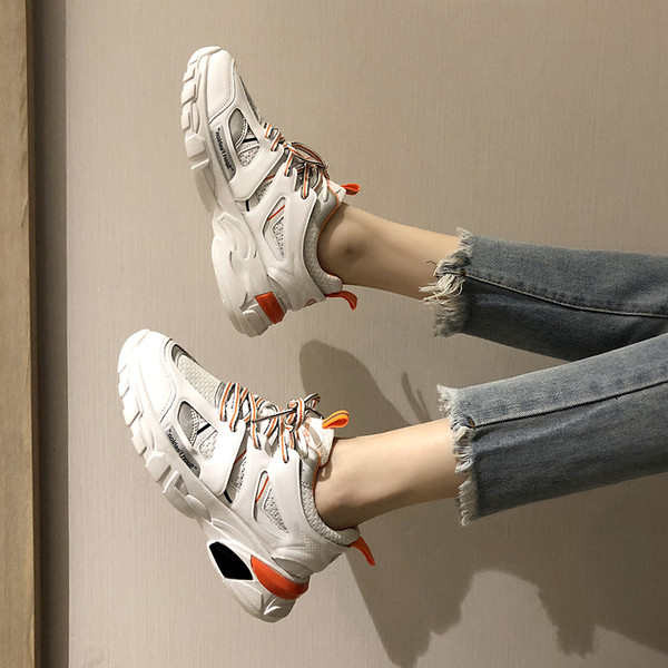 Tenisi sport dama cu sireturi in doua culori