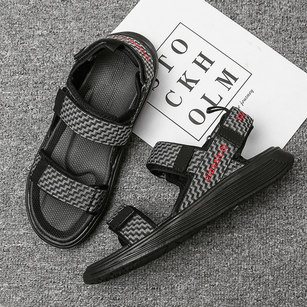 Ανδρικά σανδάλια σε γκρι χρώμα