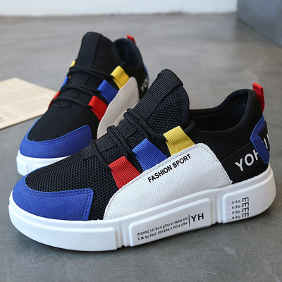 Καθημερινά γυναικεία αθλητικά παπούτσια από οικολογικό δέρμα σε μαύρο και άσπρο χρώμα