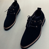 Férfi alkalmi cipő fekete színben öko velúrból