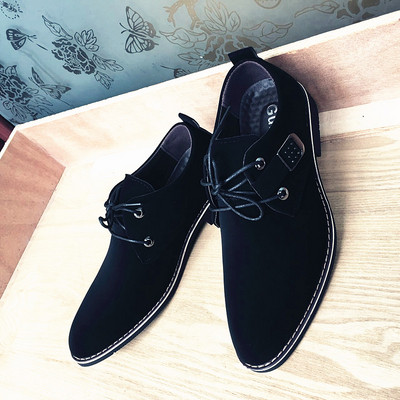 Férfi alkalmi cipő fekete színben öko velúrból