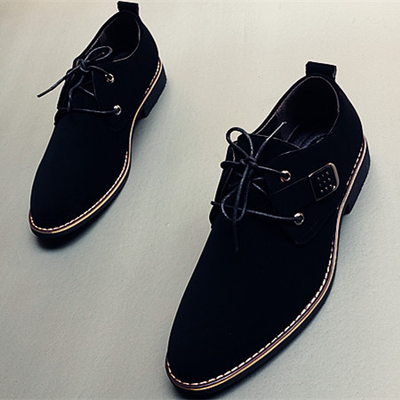 Férfi alkalmi cipő fekete színben öko velúrból