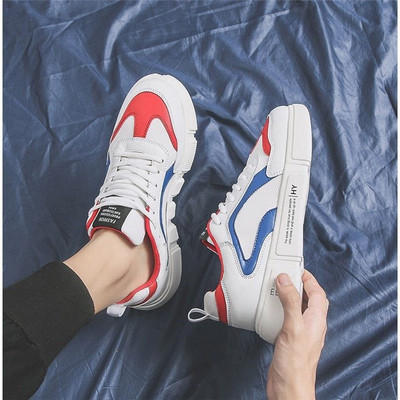 Adidasi moderni pentru barbati cu talpa inalta si sireturi in mai multe culori