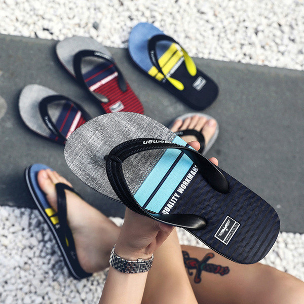 Papuci casual barbati in mai multe culori cu inscriptie