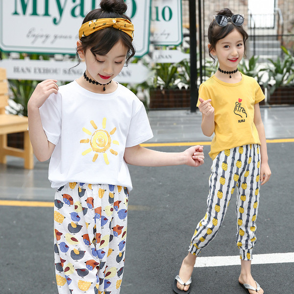 Set copii pentru fete in alb si galben