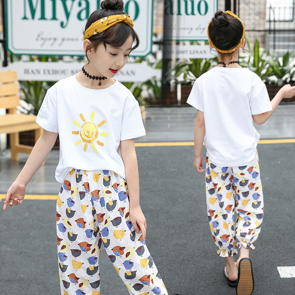 Set copii pentru fete in alb si galben