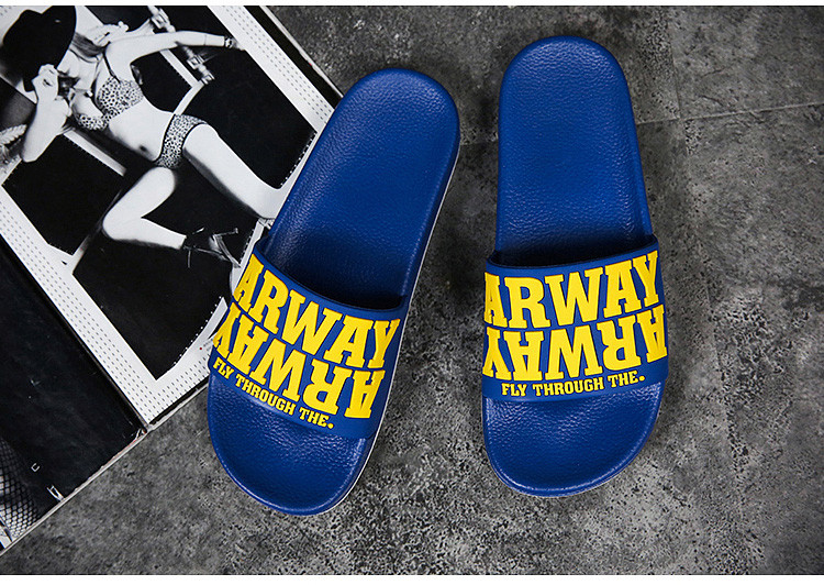 Μοντέρνα ανδιρικές παντόφλες σε τέσσερα χρώματα με επιγραφές