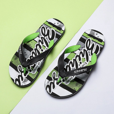 Ανδρικές παντόφλες με επιγραφές σε τρία χρώματα