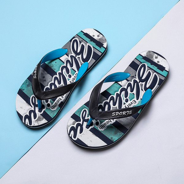 Ανδρικές παντόφλες με επιγραφές σε τρία χρώματα