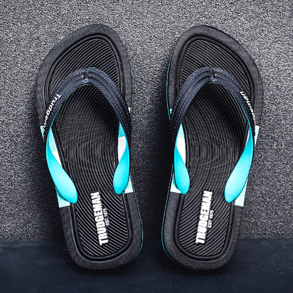 Papuci de vară pentru bărbați în trei culori cu inscripții