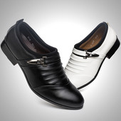 Pantofi casual barbatesti din piele ecologica in doua culori cu element metalic