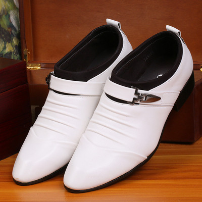 Pantofi casual barbatesti din piele ecologica in doua culori cu element metalic