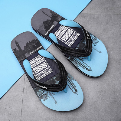 Ανδρικέςπαντόφλες σε τρία χρώματα με επιγραφές