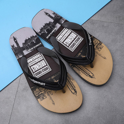 Ανδρικέςπαντόφλες σε τρία χρώματα με επιγραφές