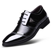 Επίσημα ανδρικά παπούτσια με κορδόνια σε μαύρο και καφέ χρώμα