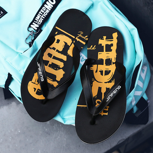 Ανδρικές παντόφλες σε τέσσερα χρώματα με επιγραφή