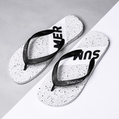 Casual ανδρικέςπαντόφλες σε δύο χρώματα με επιγραφή