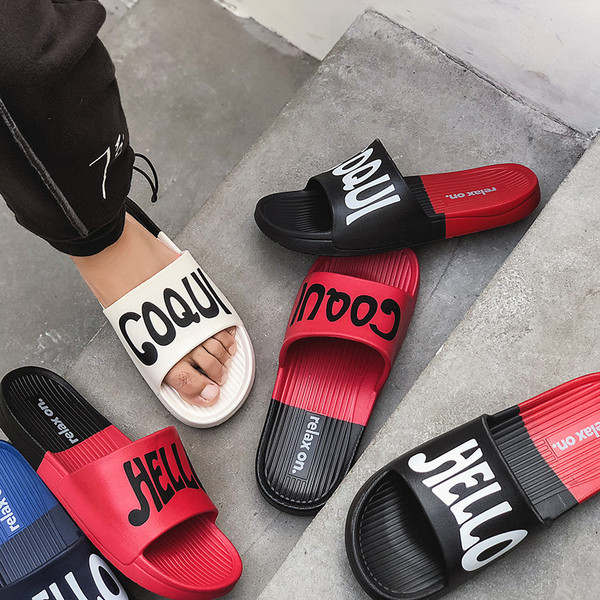 Ανδρικές  παντόφλες με επιγραφές