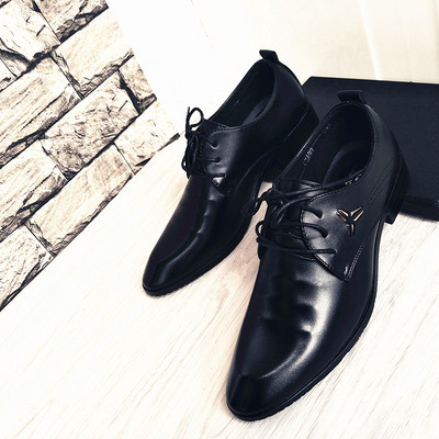 Μοντέρνα ανδρικά παπούτσια σε μαύρο χρώμα από έκο δέρμα