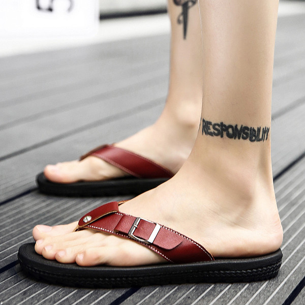 Papuci moderni pentru barbati din piele ecologica in trei culori