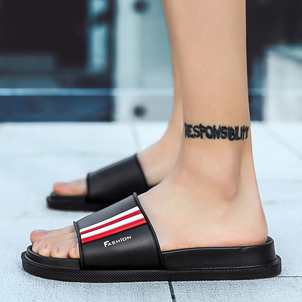 Papuci casual barbatesti in trei culori cu inscriptie