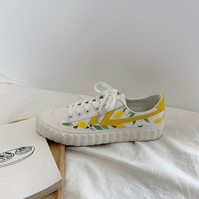 Női sport és alkalmi tornacipő színes mintával két színben