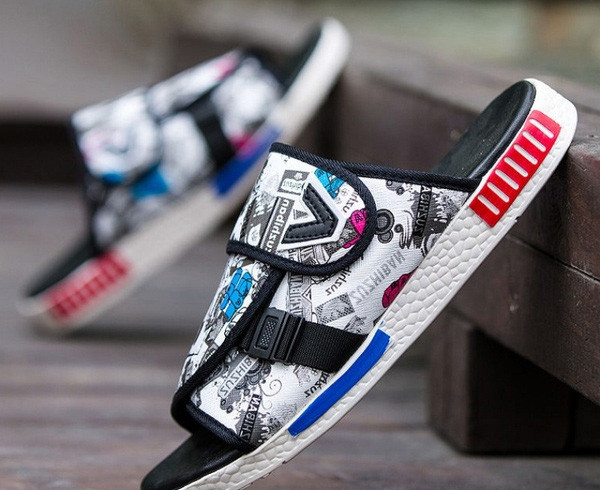 Modern férfi papucs két színben, lapos talppal