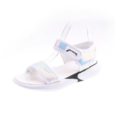 Fényes hatású sport-alkalmi női szandál két színben