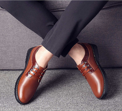 Άνετα ανδρικά παπούτσια σε δύο χρώματα - οικολογικό δέρμα