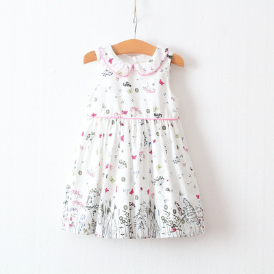 Kivágott fehér gyerekruha lányoknak